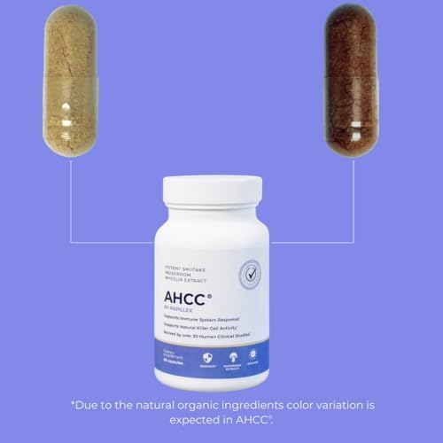 Papillex AHCC Supplement – Maximum Strength Immune & NK Cell Support – 60 Vegan Capsules