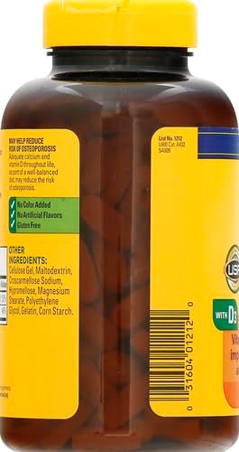 Nature Made Calcium 600mg with Vitamin D3 – Bone Health & Absorption – 220 Tablets