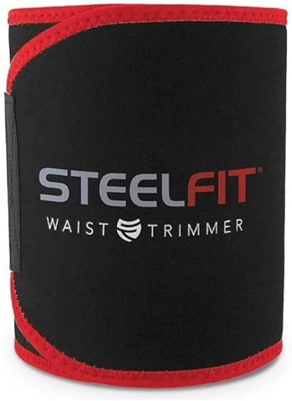 SteelFit Waist Trimmer Belt, Moisture-Resistant Neoprene Waist Trainer, Adjustable Sweat Band for Women & Men