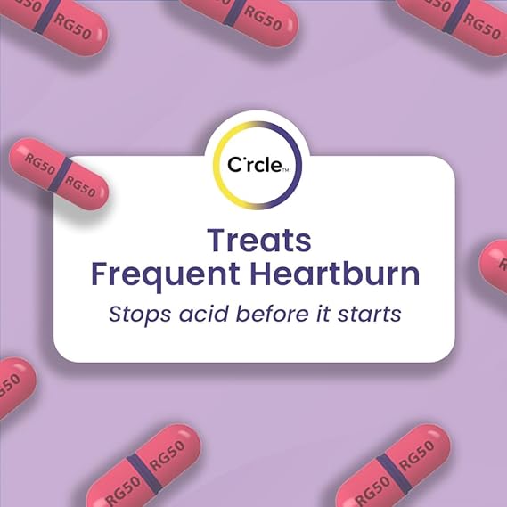 C’rcle Esomeprazole 20mg, 84 Capsules – Delayed-Release Acid Reducer for Frequent Heartburn – Compare to Nexium 24HR