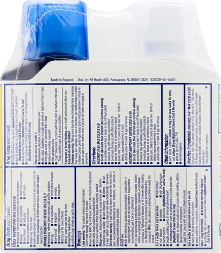 Mucinex Maximum Strength Fast-Max Cold & Flu + Nightshift – 2 Pack (6 fl oz Bottles)