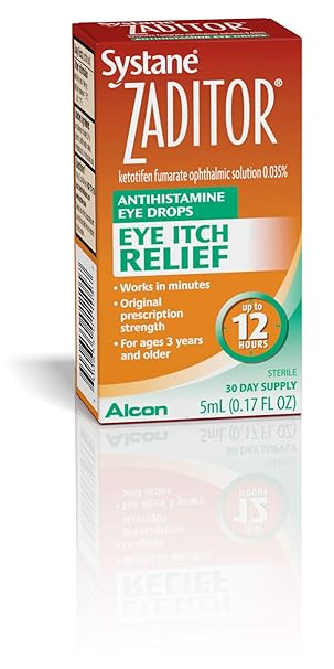 aditor Antihistamine Eye Drops – 5 mL – 12-Hour Itchy Eye Relief – Original Prescription Strength