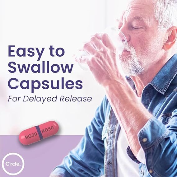 C’rcle Esomeprazole 20mg, 84 Capsules – Delayed-Release Acid Reducer for Frequent Heartburn – Compare to Nexium 24HR
