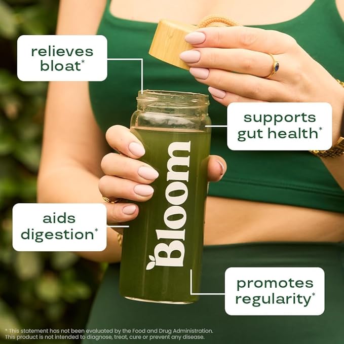 Bloom Greens & Superfoods Powder – Digestive Health, Bloating & Gut Support – Probiotics, Spirulina, Chlorella, Digestive Enzymes – Strawberry Kiwi – 30 Servings
