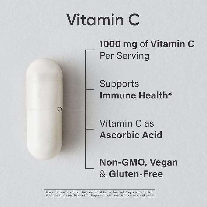 Sports Research Vitamin C 1000mg – Immune & Antioxidant Support – Non-GMO, Vegan – 240 Capsules