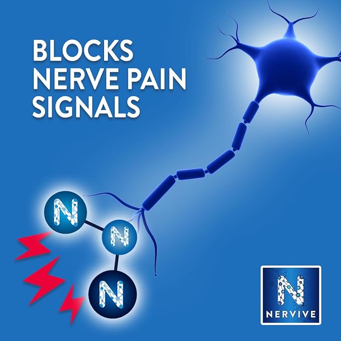 Nervive Max Strength Pain Relieving Cream – 4% Lidocaine & 1% Menthol Topical Relief for Nerve Pain in Hands, Feet, Legs & Arms, Non-Greasy, 3 oz
