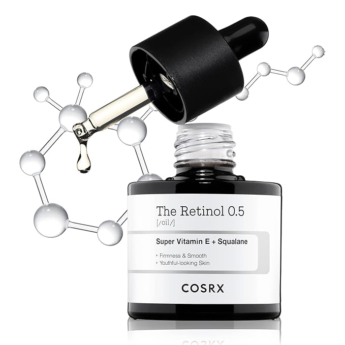 COSRX Retinol 0.5 Oil – 0.5% Retinoid Anti-Aging Serum for Face – Reduces Wrinkles, Fine Lines & Signs of Aging – Gentle, Fragrance-Free, Cruelty-Free Korean Skincare – 1 oz