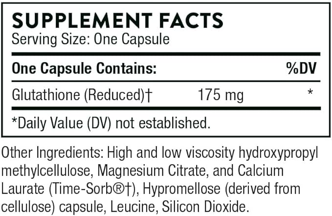 THORNE Glutathione SR – Sustained Release Antioxidant for Detox & Immune Support – Non-GMO, Gluten-Free – 60 Capsules