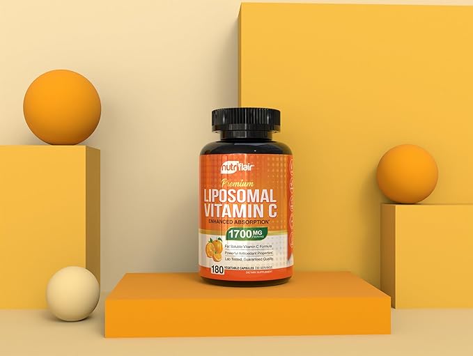 Nutriflair Liposomal Vitamin C 1700mg – Enhanced Absorption, Immune & Antioxidant Support – 180 Capsules