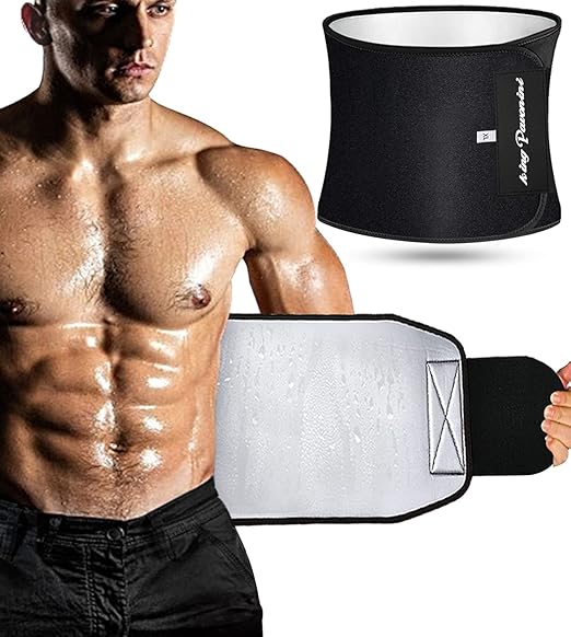 KingPavonini Waist Trimmer Plus Size, Unisex Waist Trainer Sweat Belt, Adjustable Back Support, Workout Fitness