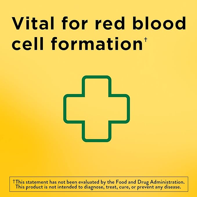 Nature Made Iron 65mg (325mg Ferrous Sulfate) – Red Blood Cell & Energy Support – 180 Tablets