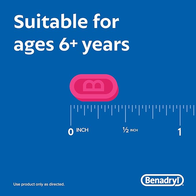 Benadryl Allergy ULTRATAB Go Packs – 120 Tablets (60x2 Count) – Fast-Acting Antihistamine for Sneezing, Runny Nose, Itchy Eyes & Throat – Travel-Size Allergy Relief for Adults & Kids