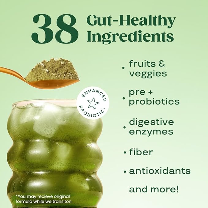 Bloom Greens & Superfoods Powder – Digestive Health, Bloating & Gut Support – Probiotics, Spirulina, Chlorella, Digestive Enzymes – Strawberry Kiwi – 30 Servings