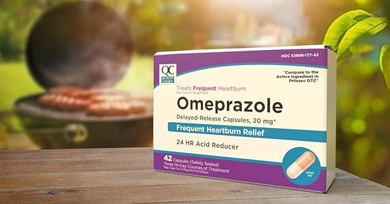 Quality Choice Omeprazole 20mg – 42 Capsules – Acid Reducer for Frequent Heartburn – 3 x 14-Day Treatments