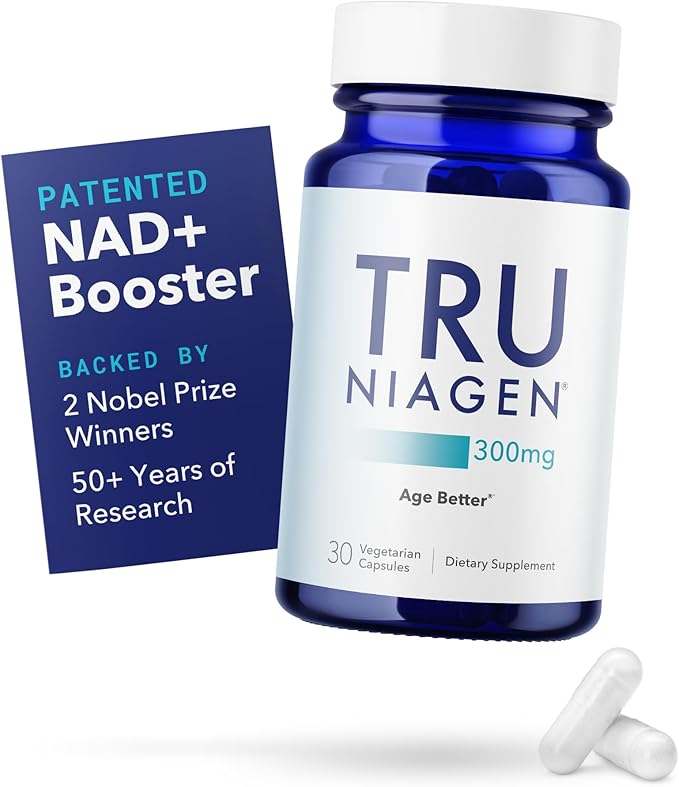 TRU NIAGEN® NAD+ Supplement – 300mg Niagen® – Patented Anti-Aging, Cellular Energy & Brain Health – 30 Capsules