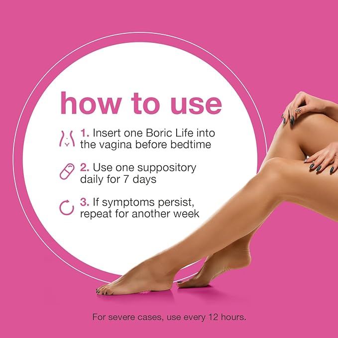 NutraBlast Boric Acid Vaginal Suppositories – 100% Pure, Made in USA – Feminine Odor, pH Balance & Intimate Health – 30 Count