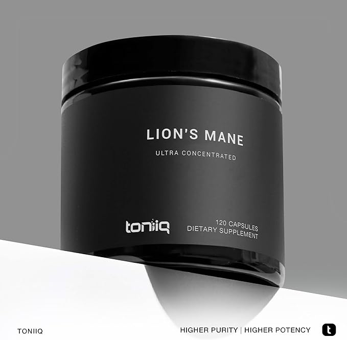 Lion’s Mane 10:1 Extract – Ultra High Potency, 30% Polysaccharides – Brain, Memory & Immune Support – 120 Capsules