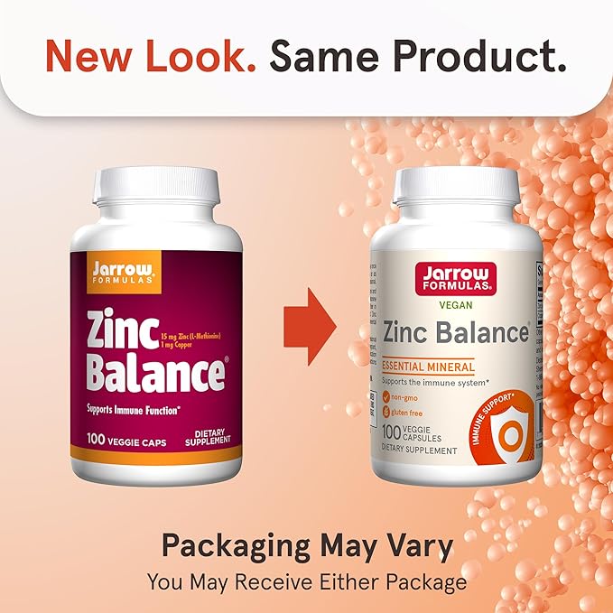 Jarrow Formulas Zinc Balance 15mg with Copper – Immune & Antioxidant Support – 100 Vegan Capsules