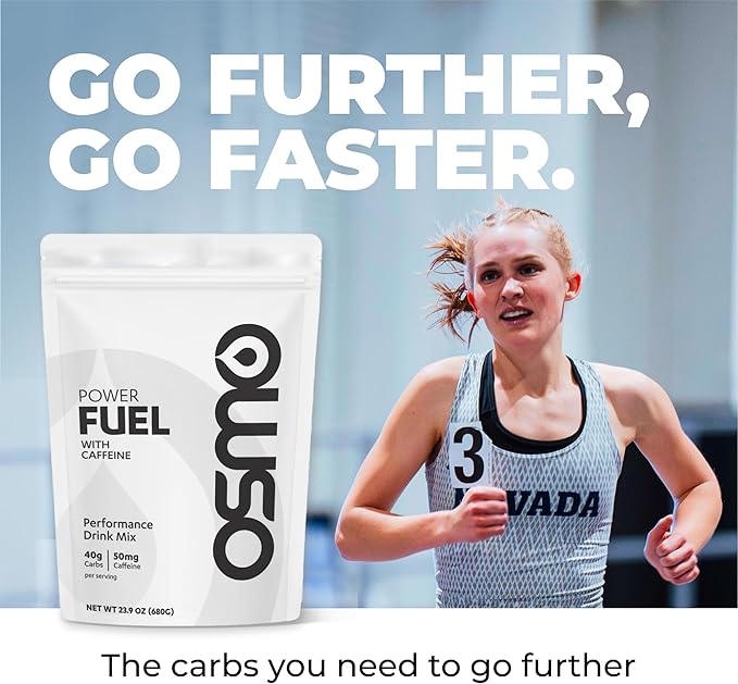 Osmo Power Fuel with Caffeine – Carbohydrate Powder with Cluster Dextrin, Sodium & Fructose, Neutral Flavor, 16 Servings