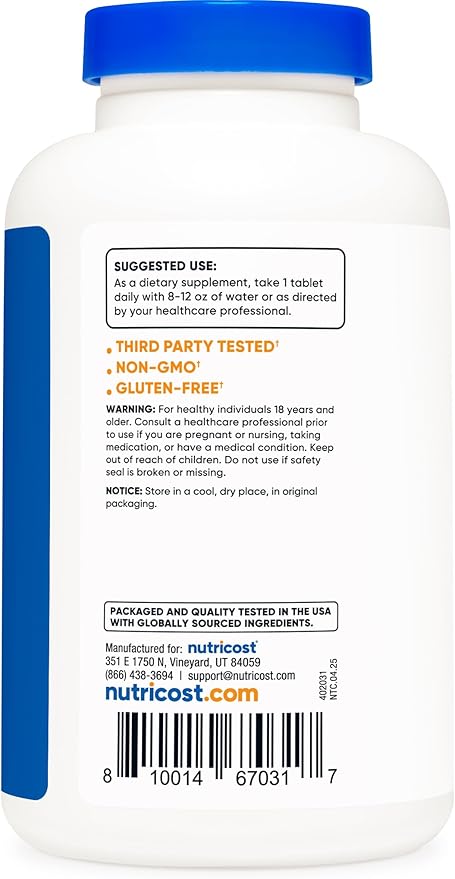 Nutricost L-Arginine 1000mg – Double Strength Amino Acid Supplement – Nitric Oxide Booster, Blood Flow & Endurance – Non-GMO, Gluten-Free – 150 Tablets