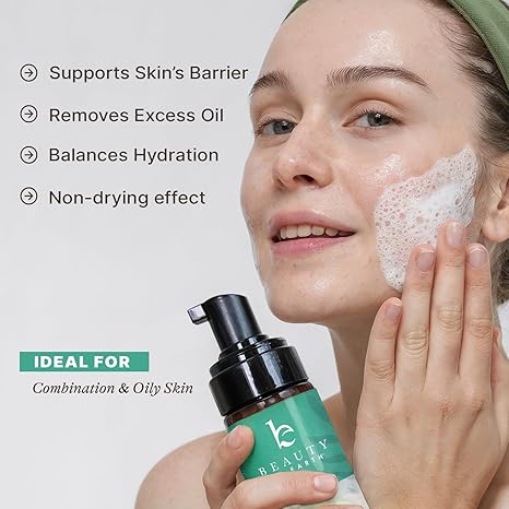 Beauty by Earth Foaming Face Wash – Gentle, Non-Toxic Daily Cleanser for Sensitive & Oily Skin, Natural & Organic, Vegan, Made in USA
