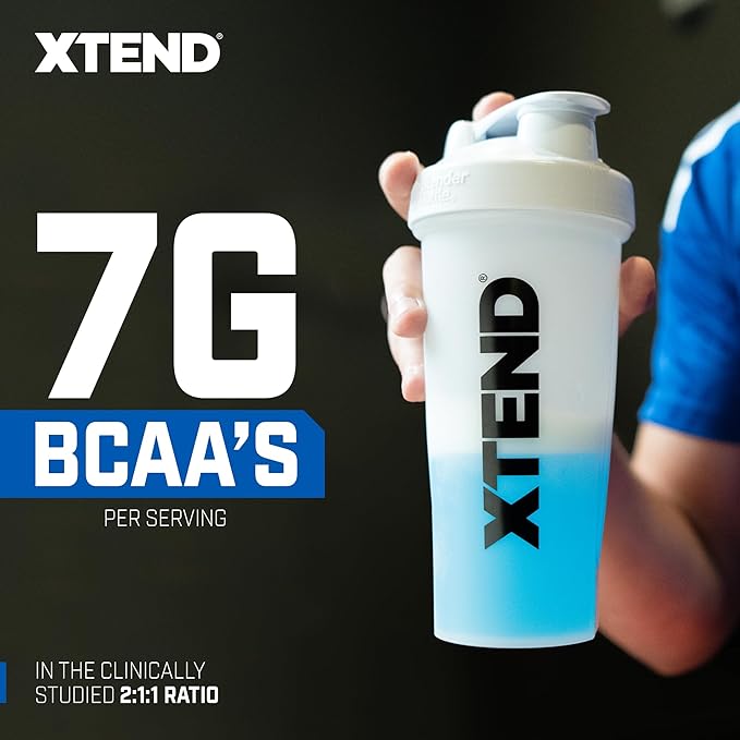 XTEND Sport BCAA Powder – Blue Raspberry Ice, Electrolyte Recovery & Hydration, 30 Servings