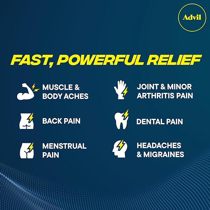 Advil Dual Action Pain Relief Caplets with Acetaminophen and Ibuprofen 50 Packs of 2 Count