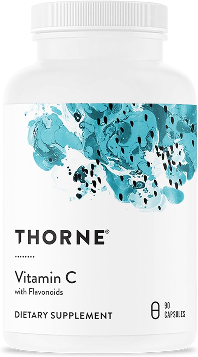 THORNE Vitamin C with Citrus Bioflavonoids – Immune, Collagen & Energy Support – 90 Gluten-Free Capsules