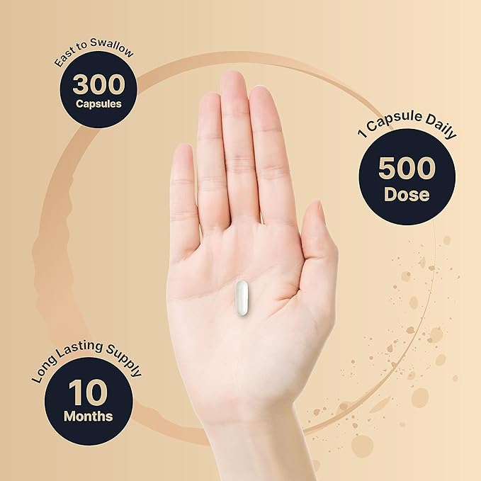 Magnesium Complex 500mg – Glycinate, Citrate, Malate & More – Chelated Bone, Heart & Muscle Support – 300 Capsules