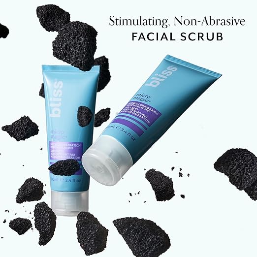 Bliss Micro Magic Microdermabrasion Scrub – Volcanic Pumice & Kaolin Clay, Spa-Quality Exfoliating Face Scrub for Smoother, Brighter Skin, 3.4 fl oz