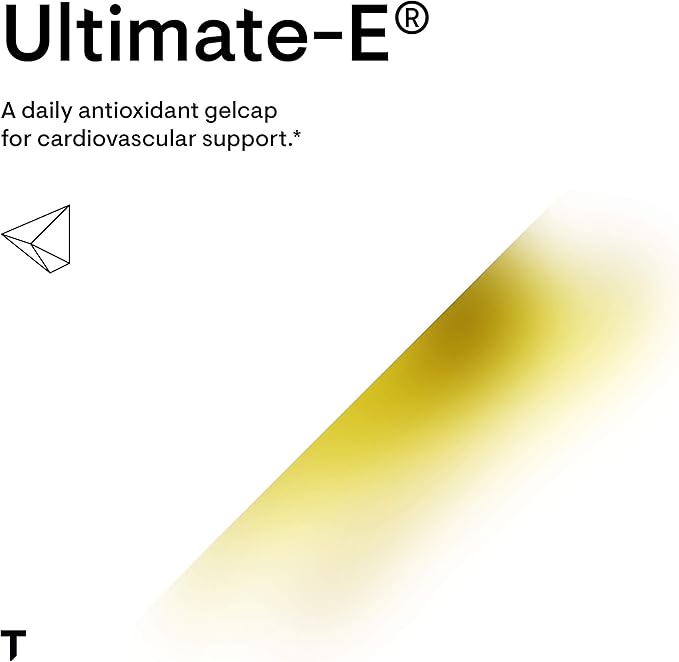 THORNE Ultimate-E – All Natural Vitamin E Complex, Mixed Tocopherols – Antioxidant, Heart, Skin & Immune Support – 60 Gelcaps