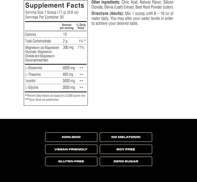 Nutrition Sleep Builder – Cherry Flavor – Melatonin-Free, Dependency-Free Sleep Support with Amino Acids, Inositol & Magnesium Complex – 30 Servings