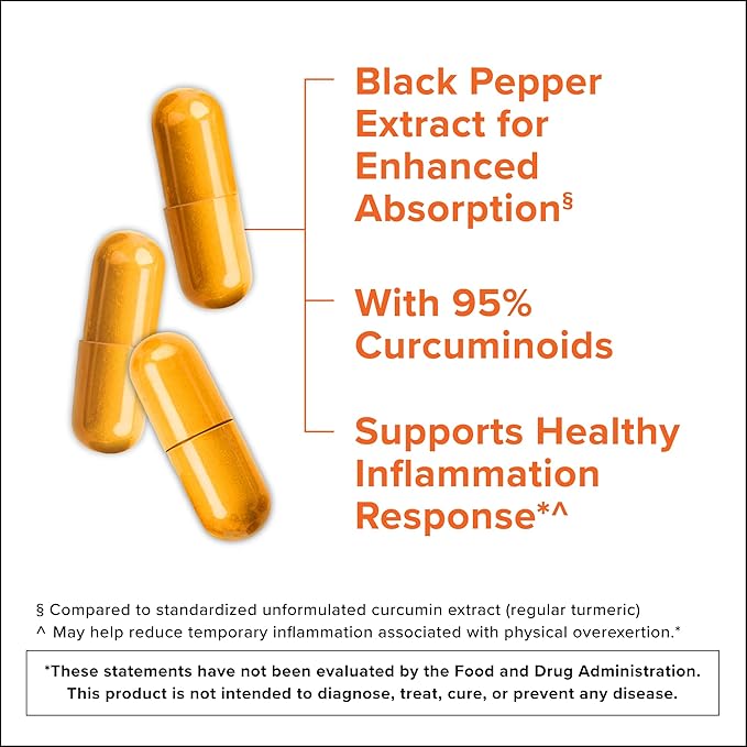 Qunol Turmeric Curcumin with Ginger & Black Pepper 2400mg – High Absorption Joint & Inflammation Support – Non-GMO, Gluten-Free – 105 Capsules