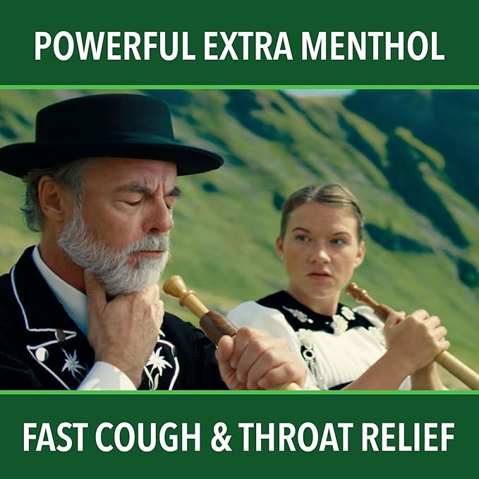 Ricola Max Honey Lemon Cough Suppressant Drops – 34 Count, Dual Action Liquid Center for Soothing, Long-Lasting Throat Relief with Menthol & Swiss Herbal Blend