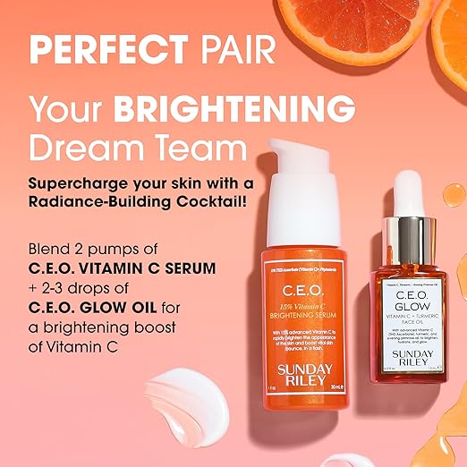 Sunday Riley C.E.O. Glow Face Oil – Vitamin C, Turmeric, Brightening Oil
