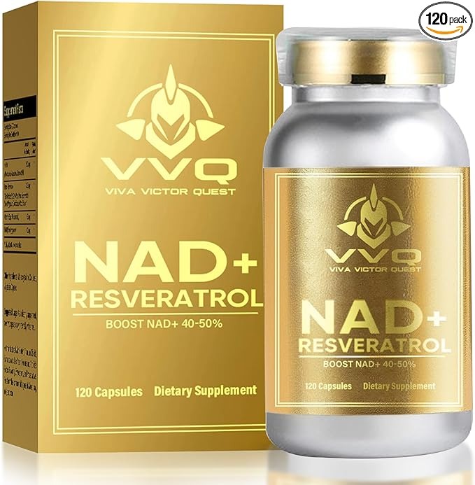 120 Capsule NAD Supplement 1000 mg - True NAD+ & Resveratrol,NMN Alternative for Anti-Aging