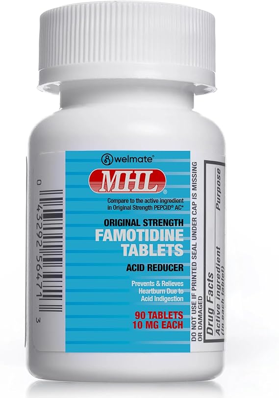 Magno-Humphries Famotidine 10mg Tablets – 90 Count – Acid Reducer for Heartburn & Indigestion Relief