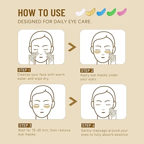 Under Eye Patches for Dark Circles & Puffy Eyes – Collagen, Retinol, Vitamin C, Hyaluronic Acid, Niacinamide Eye Masks – Anti-Aging Spa Gift for Women (20 Pairs)