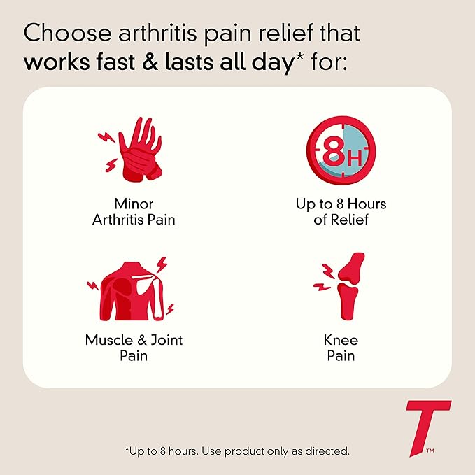 Tylenol 8HR Arthritis Pain Relief Caplets – 100 Count | 650mg Acetaminophen | Extended-Release Joint Pain & Fever Relief