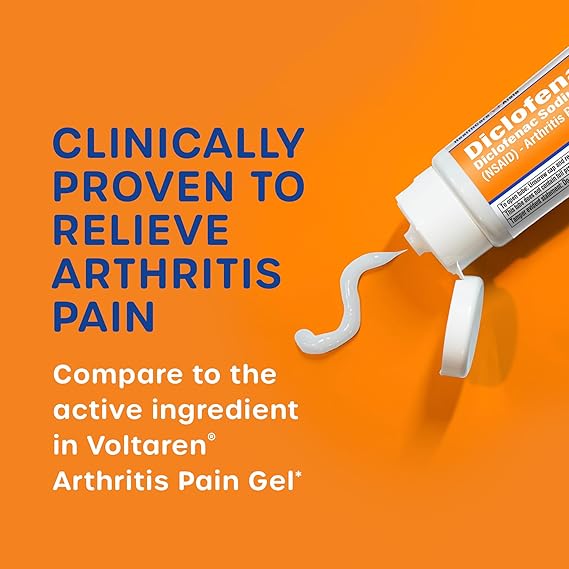 HealthCareAisle Diclofenac Gel 1% – Arthritis Pain Relief NSAID, 50g Tube – Original Prescription Strength