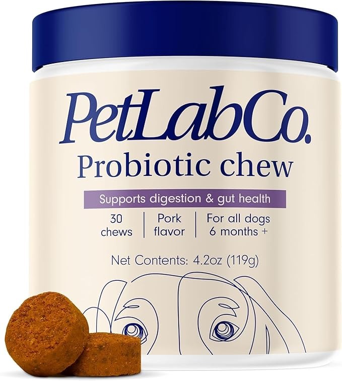 PetLab Co. Probiotics for Dogs – Gut, Digestive & Allergy Support – Pork Flavor Soft Chews – 30 Count