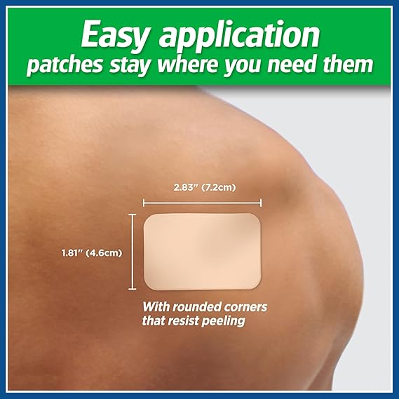 Salonpas Pain Relieving Patch, 60 Count – 8-Hour Relief for Back, Neck, Shoulder & Muscle Pain – With Menthol & Camphor