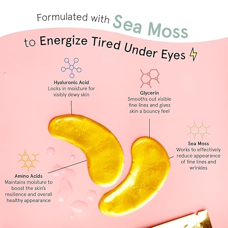 Grace & stella Gold Under Eye Patches (24 Pairs) – Award Winning Gel Eye Masks for Dark Circles, Puffy Eyes, Wrinkles – Vegan, Travel Essentials, Self Care Gift for Women