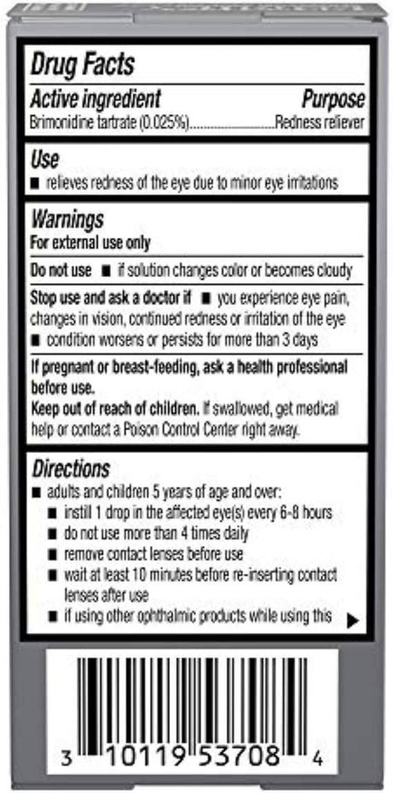 LUMIFY Redness Reliever Eye Drops – 0.08 fl oz – Works in 1 Minute for Whiter Eyes, Up to 8-Hour Relief