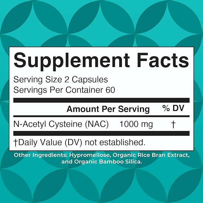 MaryRuth’s NAC 1000mg – N-Acetyl Cysteine for Immune, Liver & Antioxidant Support – Vegan, Non-GMO – 120 Capsules (2 Month Supply)
