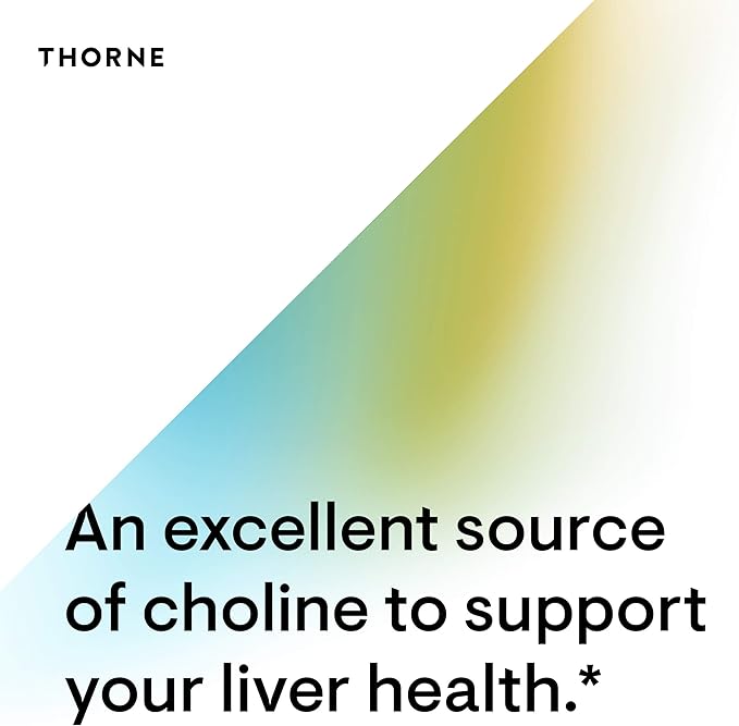 THORNE Phosphatidyl Choline – Liver & Cellular Support – Healthy Bile Flow, Cholesterol & Detox – Soy-Free, Non-GMO – 60 Gelcaps
