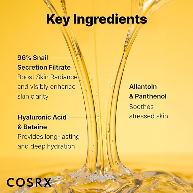 COSRX Snail Mucin 96% Essence – Hydrating Korean Serum for Face, 100ml