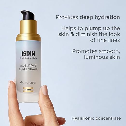 Isdinceutics Hyaluronic Concentrate – Lightweight Hydrating Face Serum with Hyaluronic Acid – Non-Comedogenic, Fragrance Free – 1.0 FL OZ
