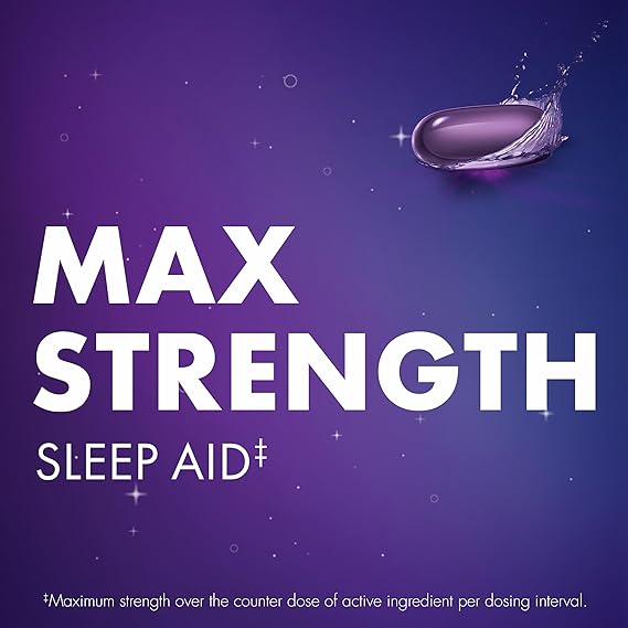 ZzzQuil LiquiCaps Sleep Aid – 25mg Diphenhydramine HCl – Non-Habit Forming Nighttime Sleep Support – 72 Count