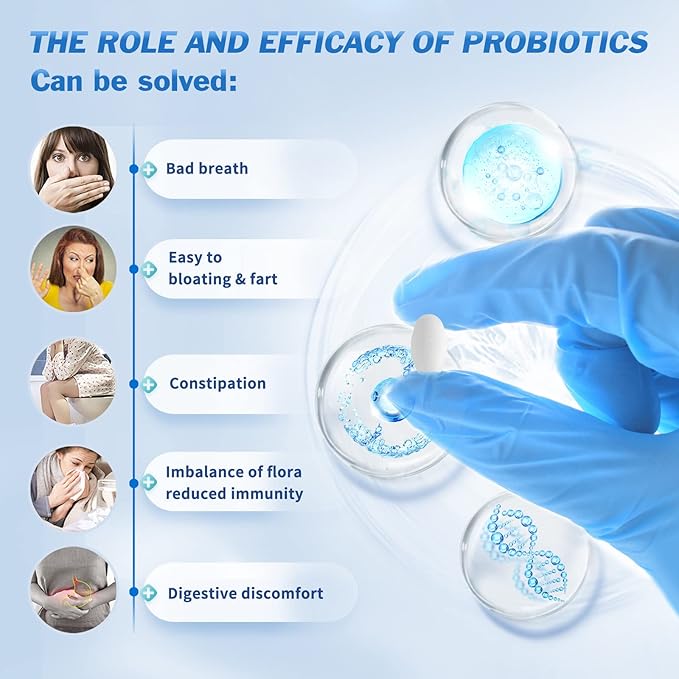 Probiotics 90 Billion CFUs with 18 Strains, 3 Organic Prebiotics & Vitamin C – Digestive, Immune & Metabolic Support – Non-GMO, Gluten-Free – 90 Tablets